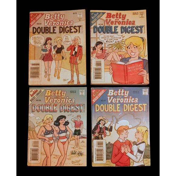 Vintage Betty & Veronica Double Digest Lot Archie Comics 1997 Comic Books Kids 4 - Picture 1 of 15